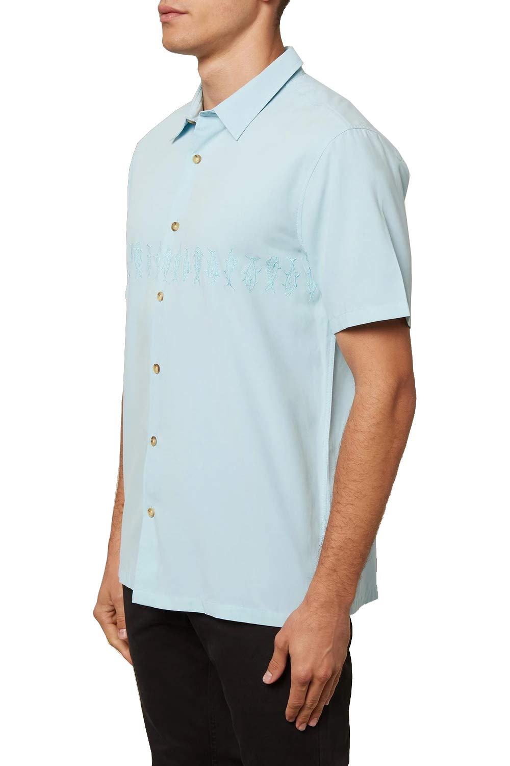 Fishers Wharf Short Sleeve Woven Shirt – Pool Blue