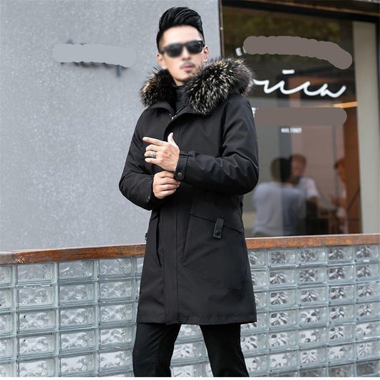 Long Thick Parka Jacket – Removable Hood & Lining