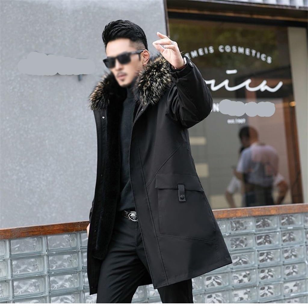 Long Thick Parka Jacket – Removable Hood & Lining