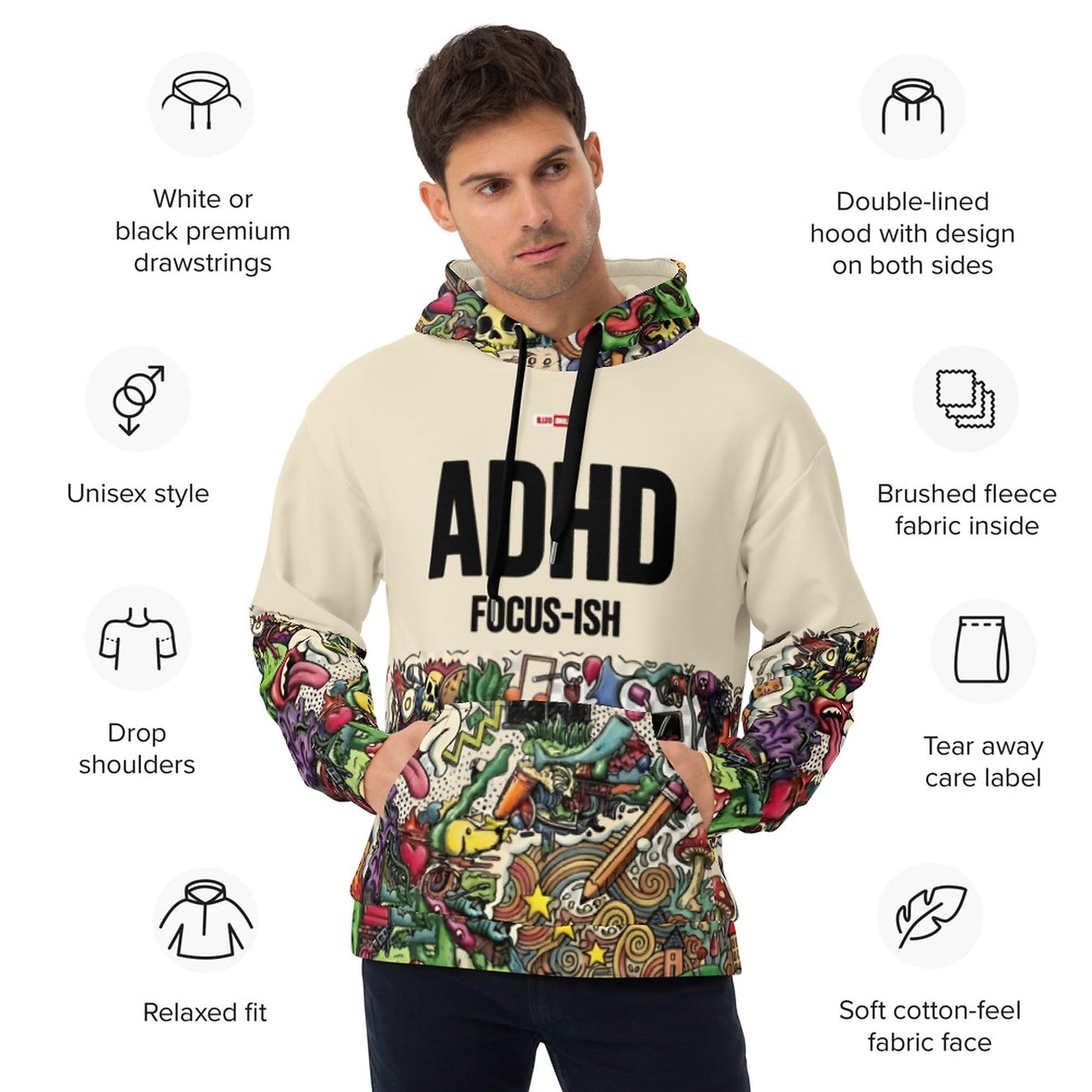 ADHD Warrior Heavyweight Hoodie – Neurodivergent Pride
