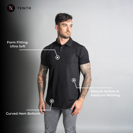 Stratus Polo – Short Sleeve, Button Collar