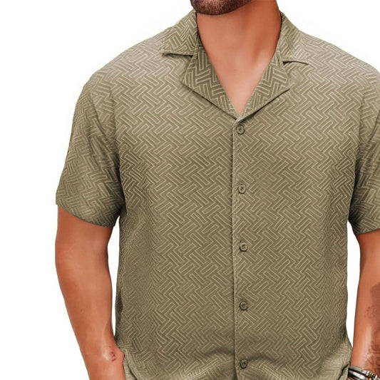 Textured Short Sleeve Shirt – Lightweight & Breathable