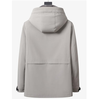 Light Khaki Parka – Detachable Mink Liner, Fur Hood