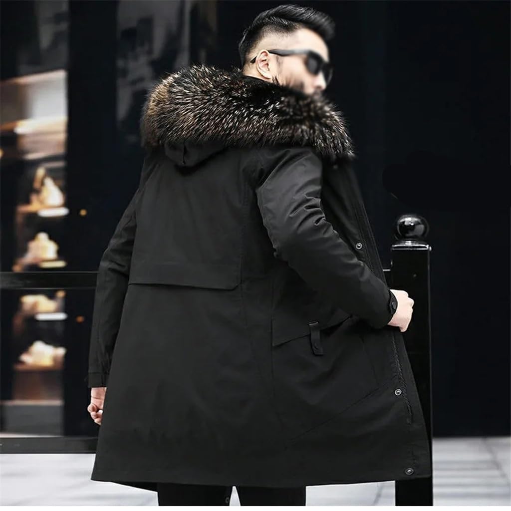 Long Thick Parka Jacket – Removable Hood & Lining