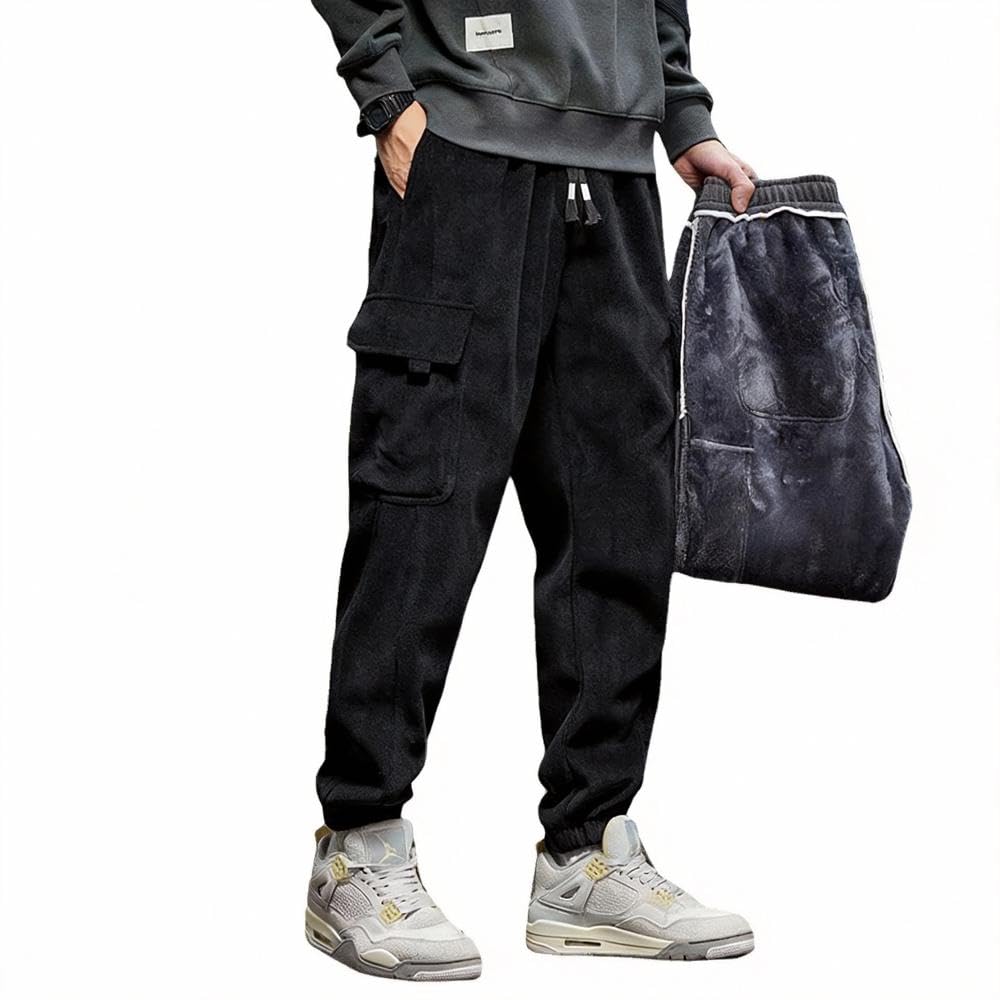 Thickened Winter Cargo Joggers – Loose Fit