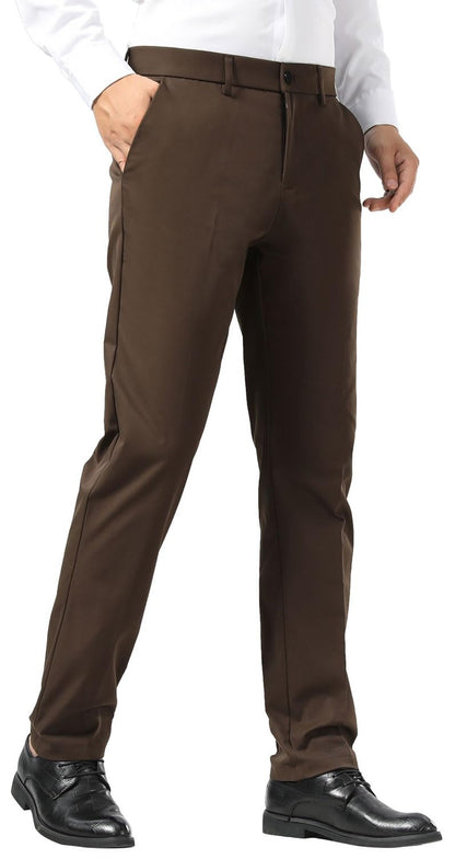 Slim Fit Stretch Khaki Dress Pants – Wrinkle Free