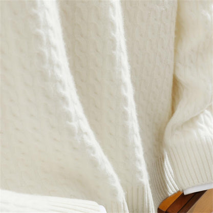 100% Cashmere V-Neck Pullover – Breathable Knit
