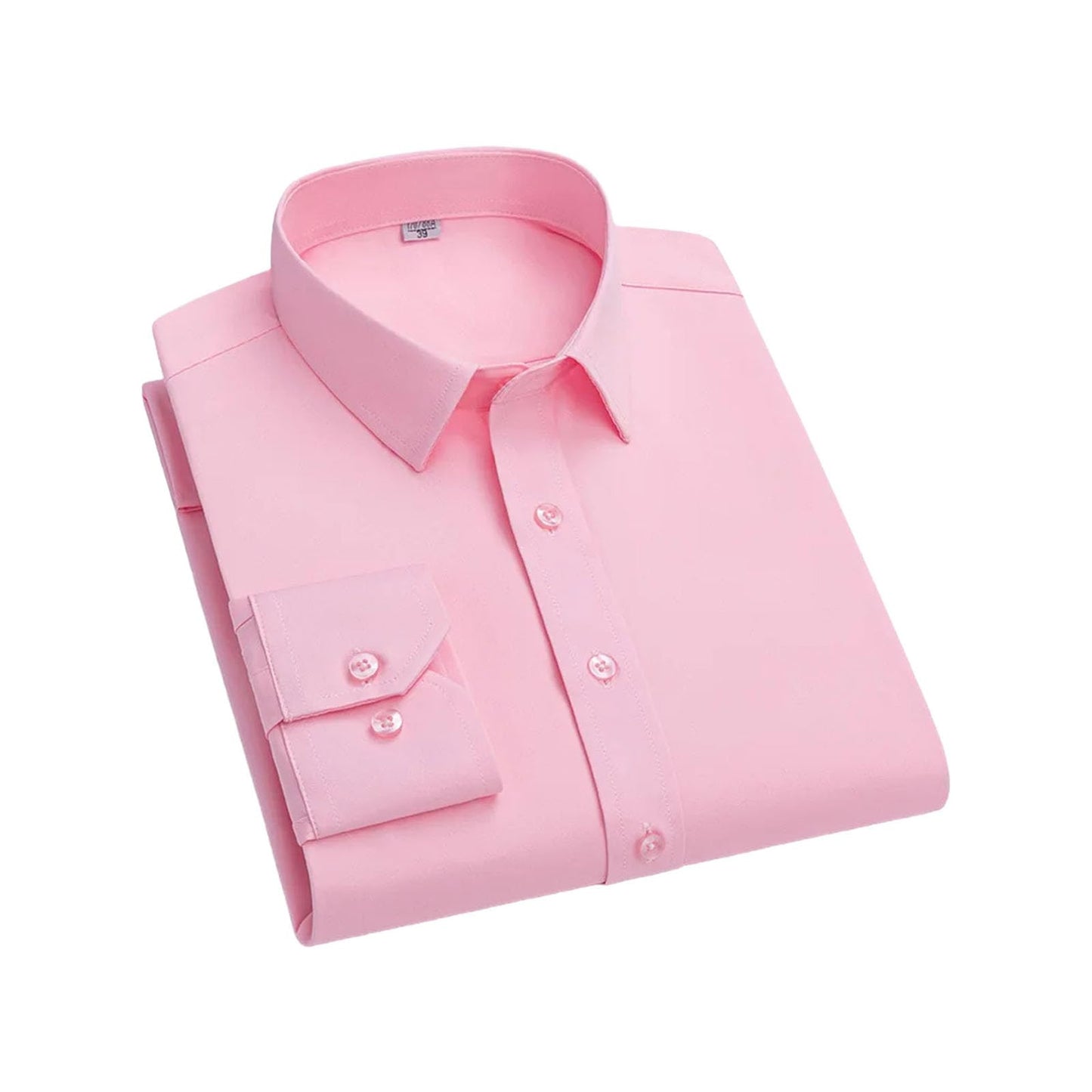 Stretch Long-Sleeve Shirt – Square Collar, Business Casual