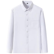 Stretch Long-Sleeve Shirt – Square Collar, Business Casual