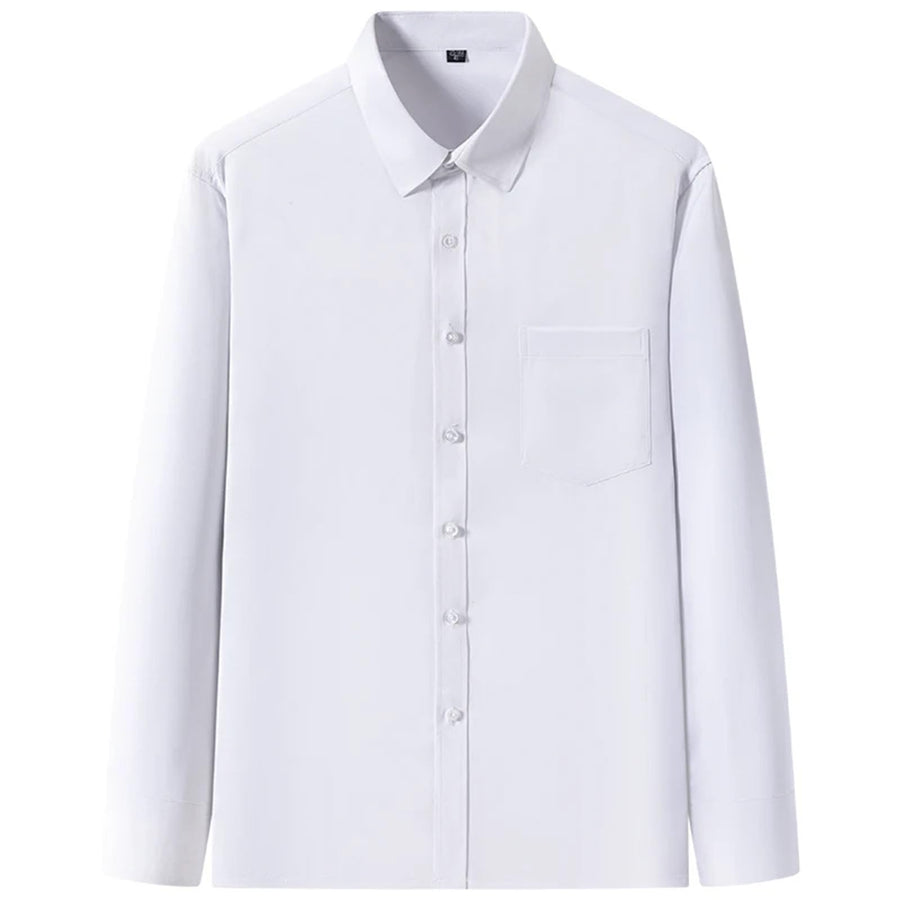 Stretch Long-Sleeve Shirt – Square Collar, Business Casual