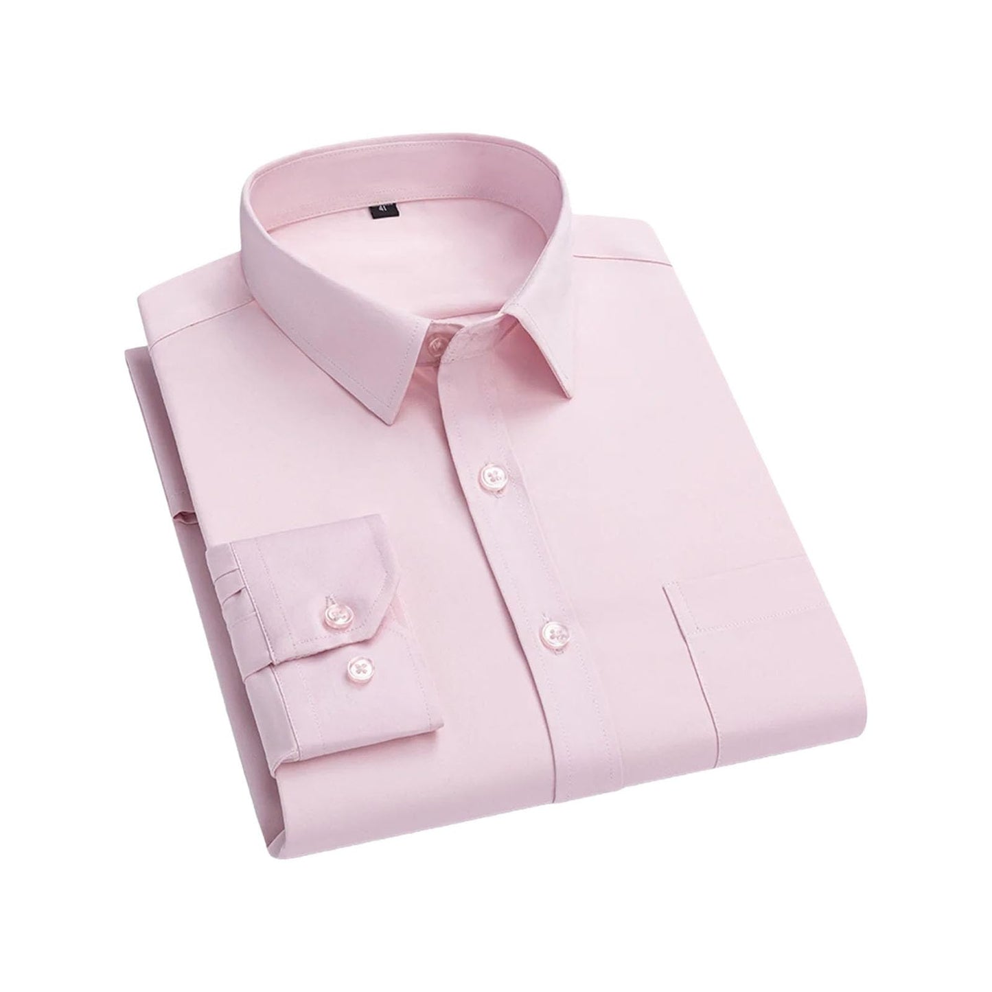 Stretch Long-Sleeve Shirt – Square Collar, Business Casual