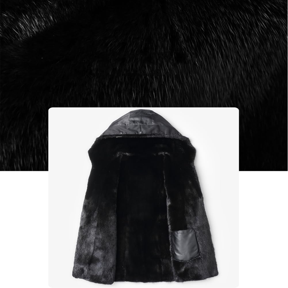 Light Khaki Parka – Detachable Mink Liner, Fur Hood