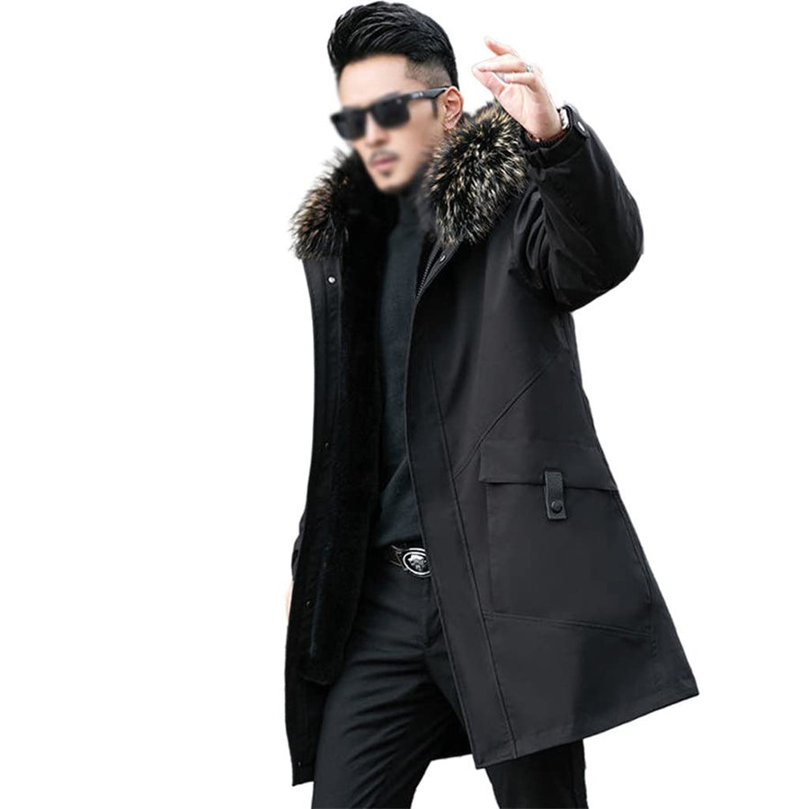 Long Thick Parka Jacket – Removable Hood & Lining