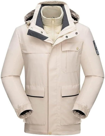 3-in-1 Waterproof Ski Jacket – Down Liner, Windproof