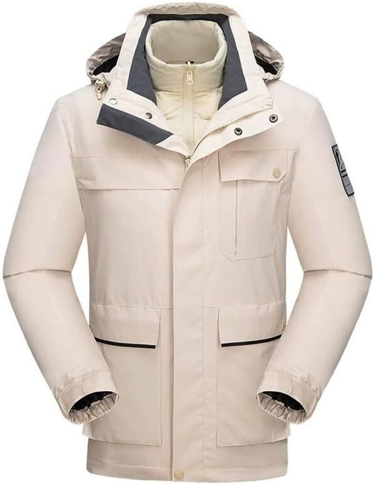 3-in-1 Waterproof Ski Jacket – Down Liner, Windproof
