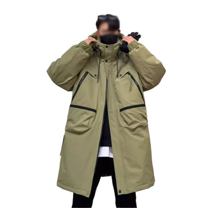 Hooded Down Overalls – Men’s Winter Warm Coat