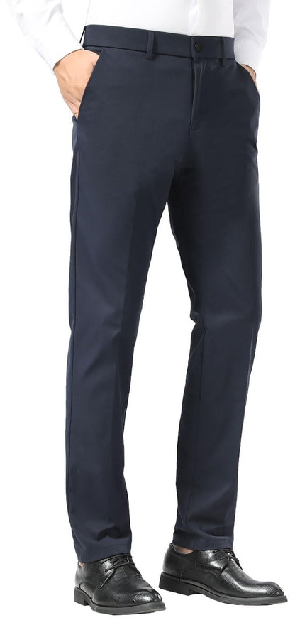 Slim Fit Stretch Khaki Dress Pants – Wrinkle Free