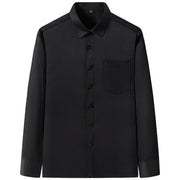 Stretch Long-Sleeve Shirt – Square Collar, Business Casual
