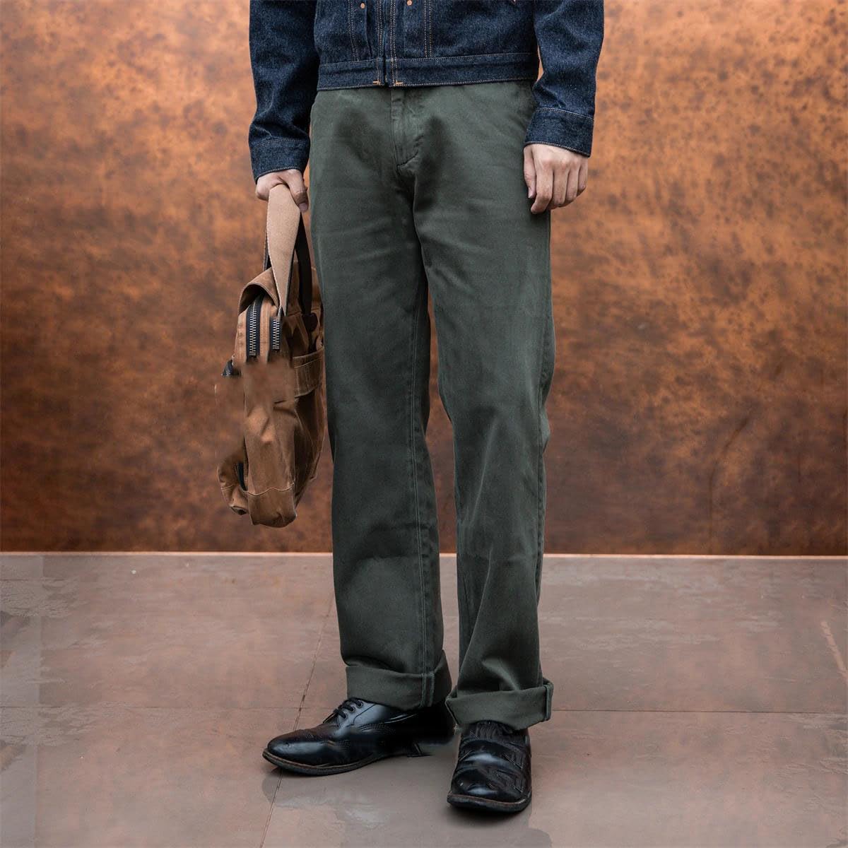 Vintage Wash Straight Fit Chino Pants