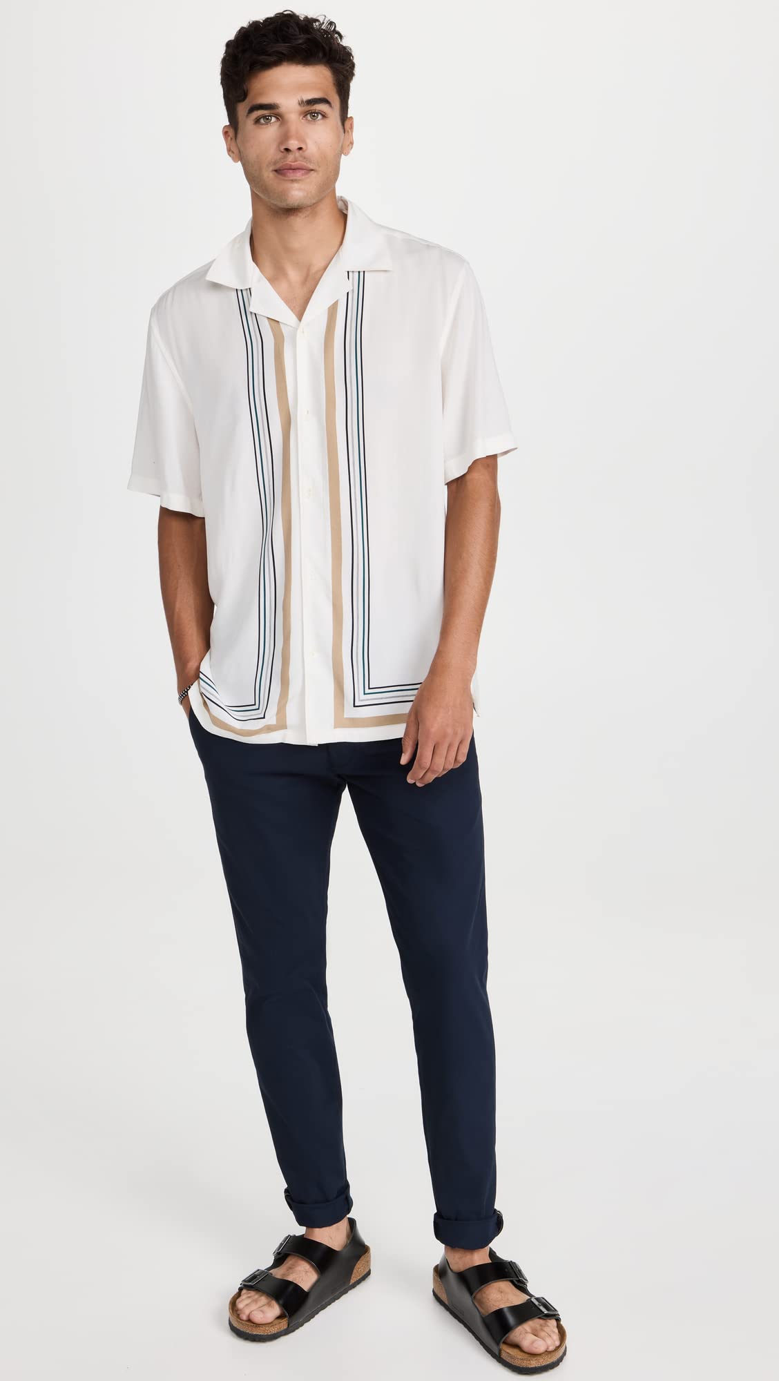 SS Border Print Shirt – Men’s