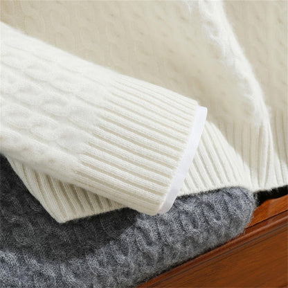100% Cashmere V-Neck Pullover – Breathable Knit