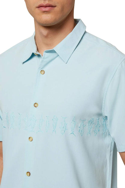 Fishers Wharf Short Sleeve Woven Shirt – Pool Blue