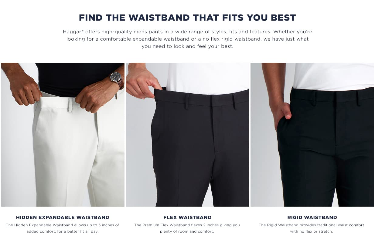 Classic Fit Pleat Front Expandable Waist Pants