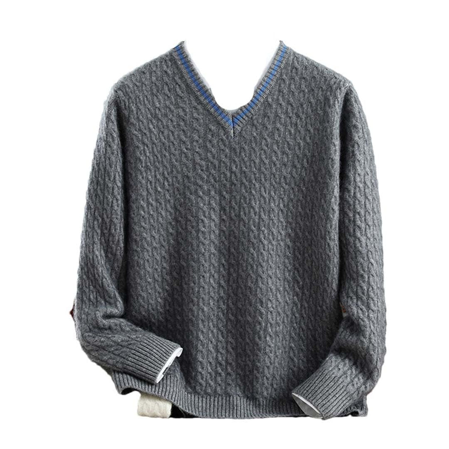 100% Cashmere V-Neck Pullover – Breathable Knit