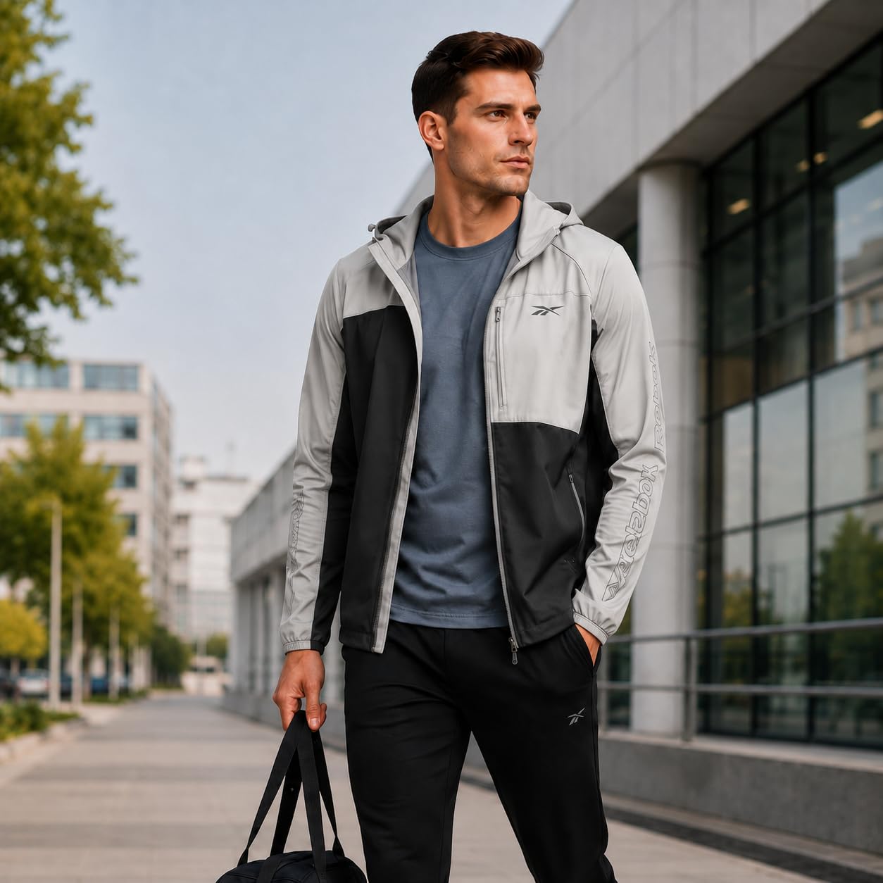 Softshell Fleece Jacket – Lightweight Hooded Windbreaker