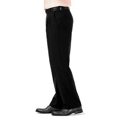 Classic Fit Pleat Front Expandable Waist Pants