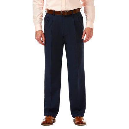 Classic Fit Pleat Front Expandable Waist Pants