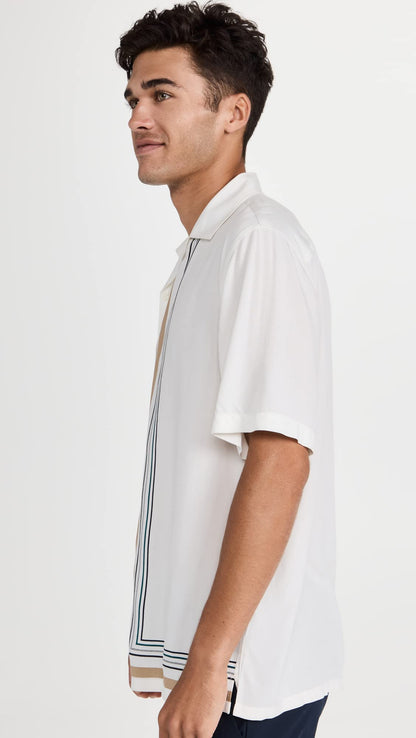SS Border Print Shirt – Men’s