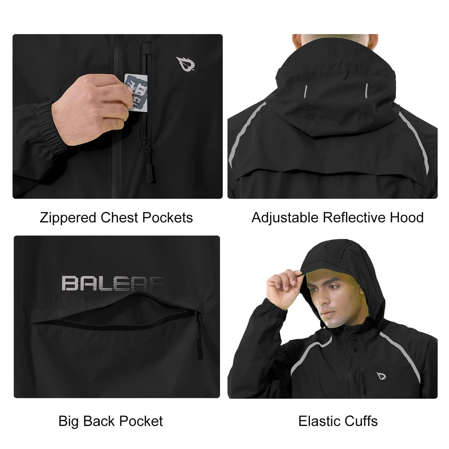 Packable Waterproof Rain Jacket – Lightweight Hooded Windbreaker