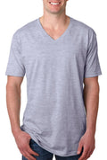 Fitted V-Neck T-Shirt – Heather Grey (6-Pack)