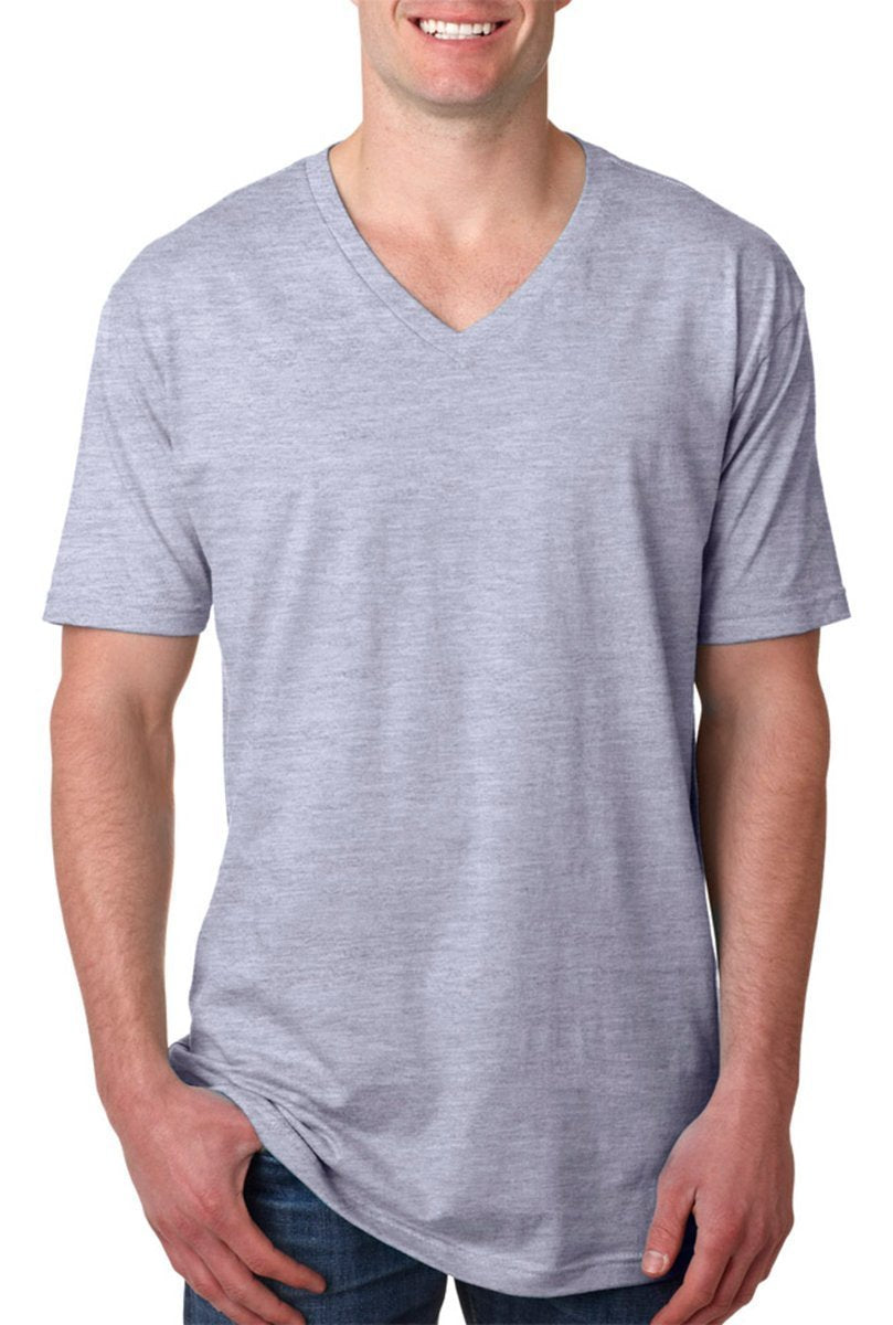 Fitted V-Neck T-Shirt – Heather Grey (6-Pack)