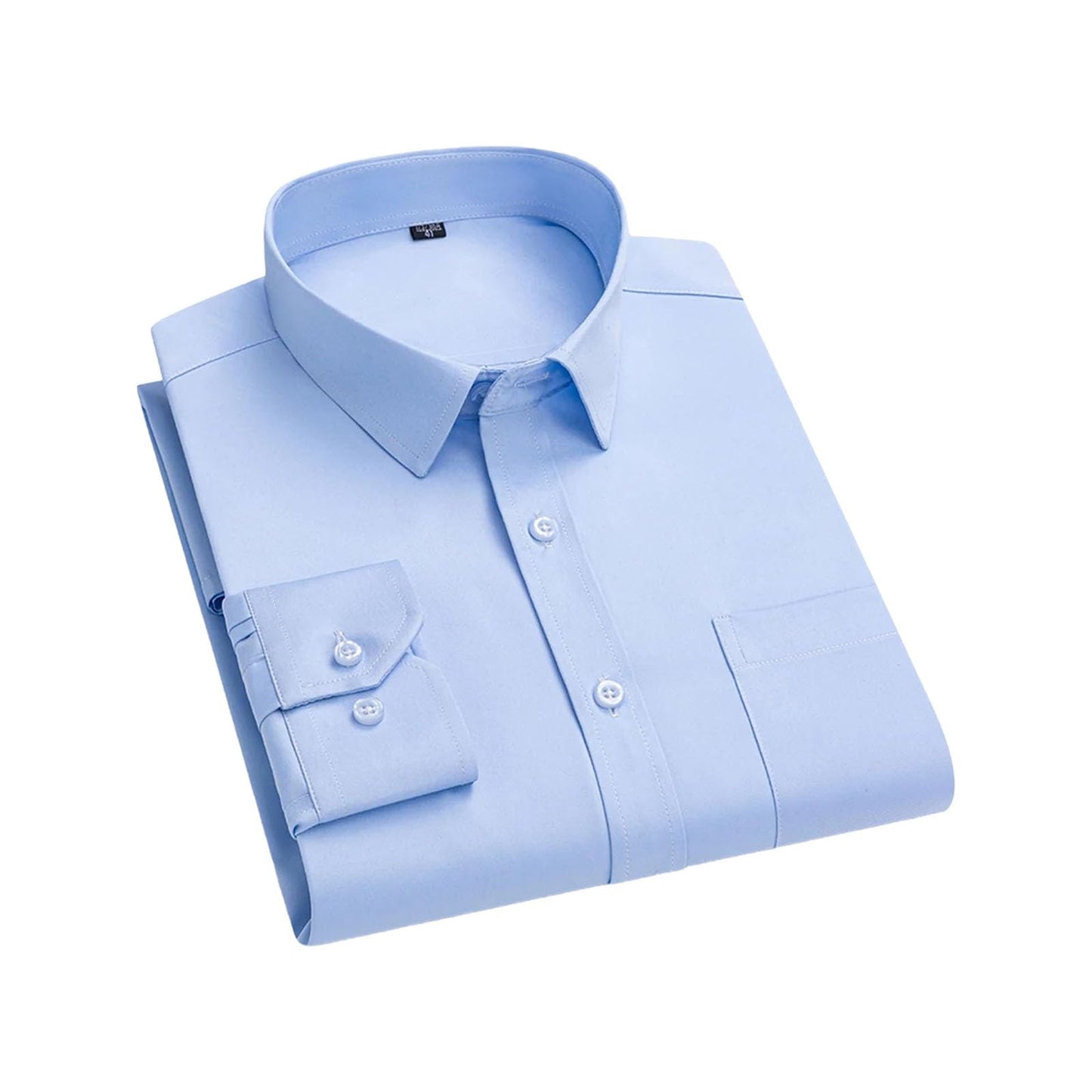 Stretch Long-Sleeve Shirt – Square Collar, Business Casual