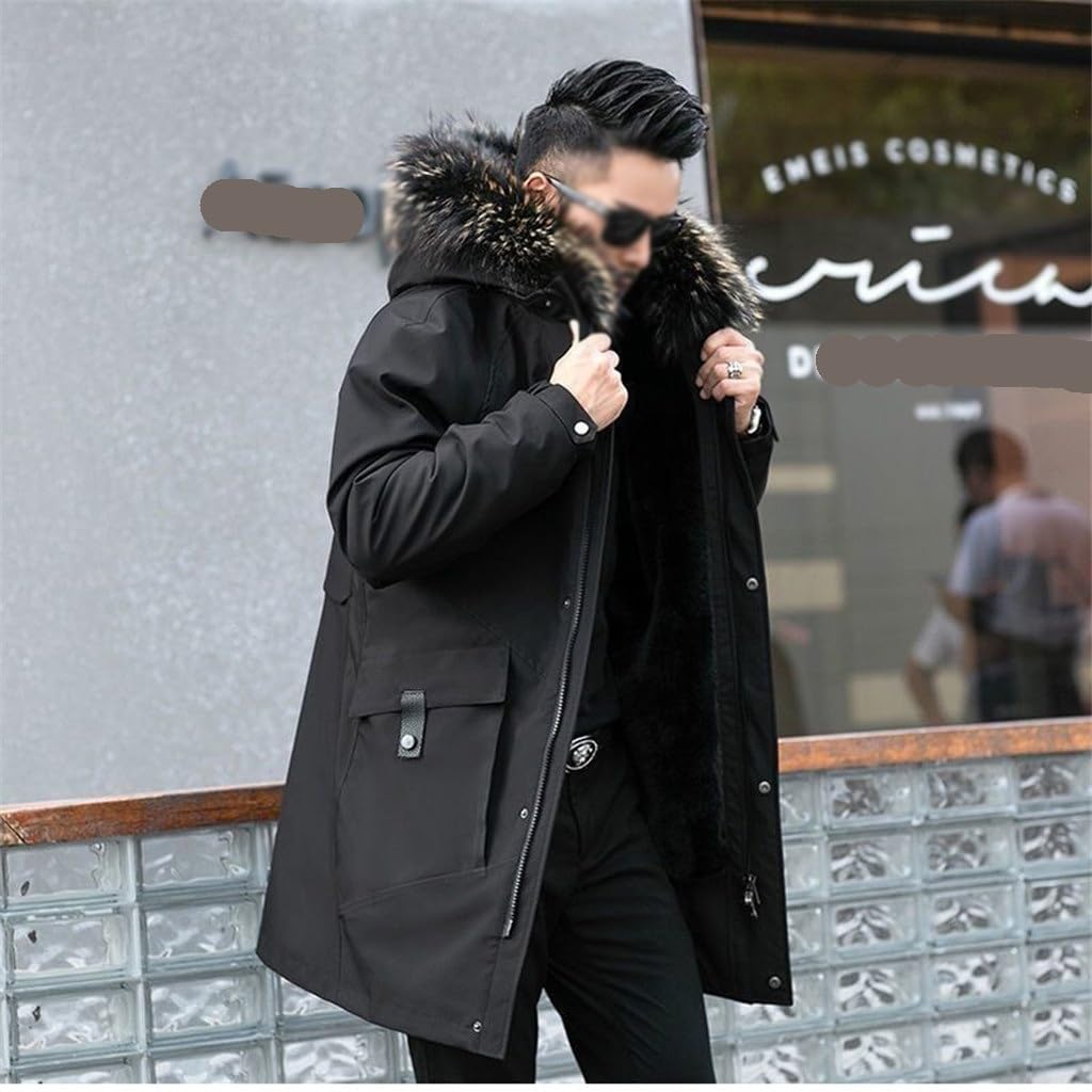 Long Thick Parka Jacket – Removable Hood & Lining