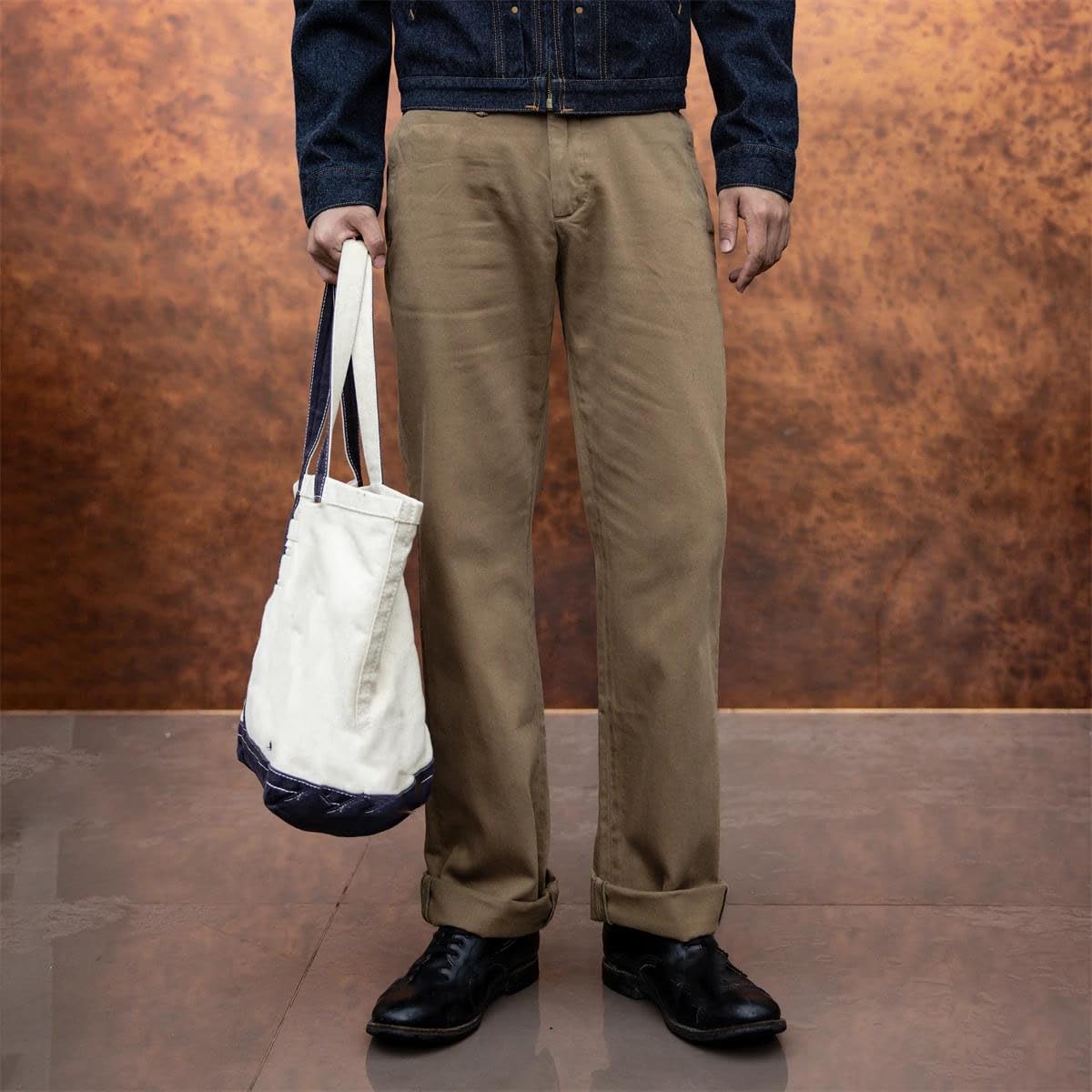 Vintage Wash Straight Fit Chino Pants