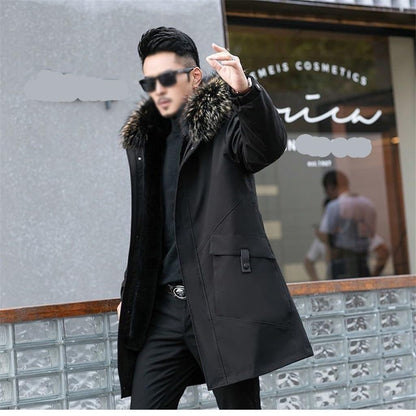 Long Thick Parka Jacket – Removable Hood & Lining