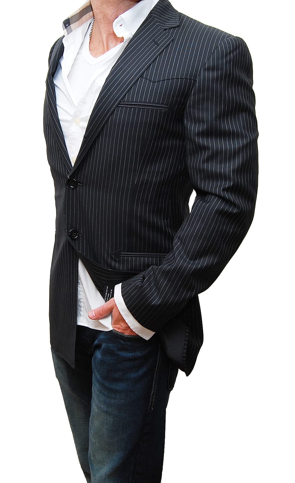 Pinstripe Wool Sport Blazer – Men’s