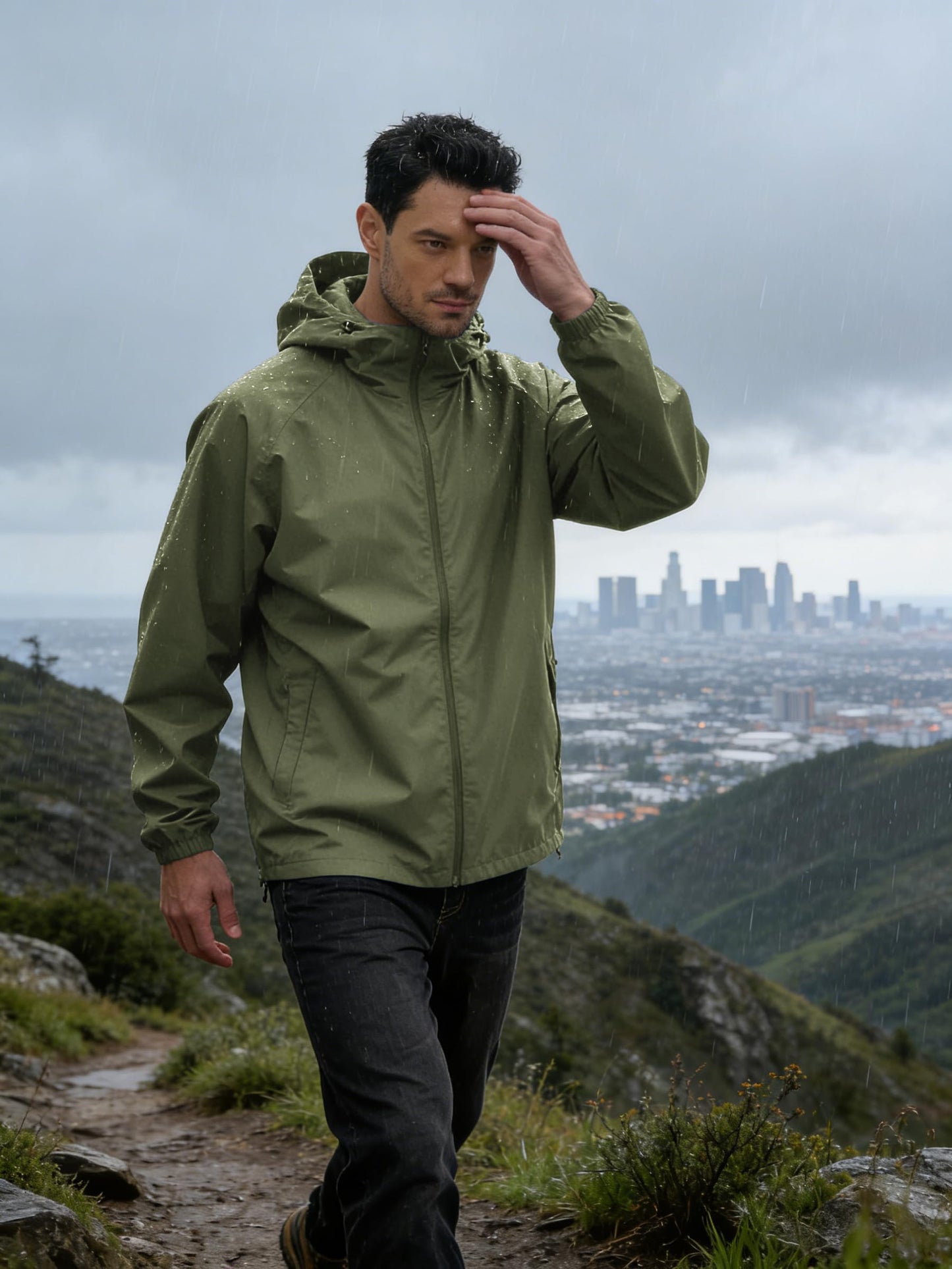 Lightweight Waterproof Windbreaker – Hooded Outdoor Jacket