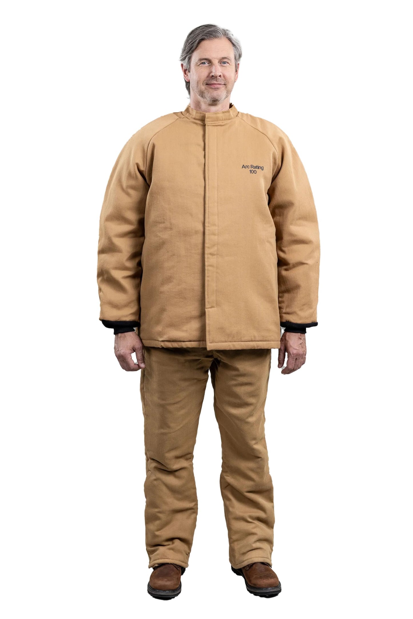 ArcGuard Arc Flash Short Coat – Kevlar/Nomex, Carmel Brown