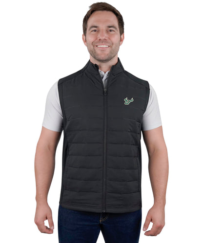 Ninja Quilted Vest – Woven Front, Stretch Back, Full-Zip