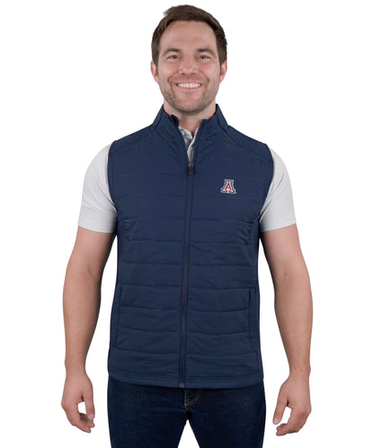 Ninja Quilted Vest – Woven Front, Stretch Back, Full-Zip