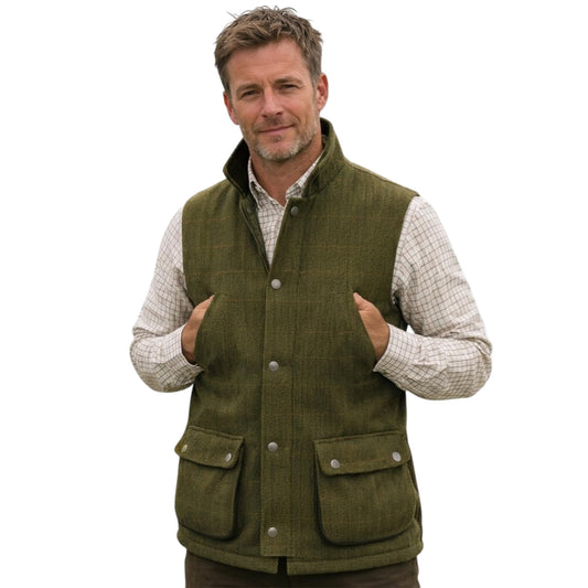 Game Tweed Gilet – Dark Green