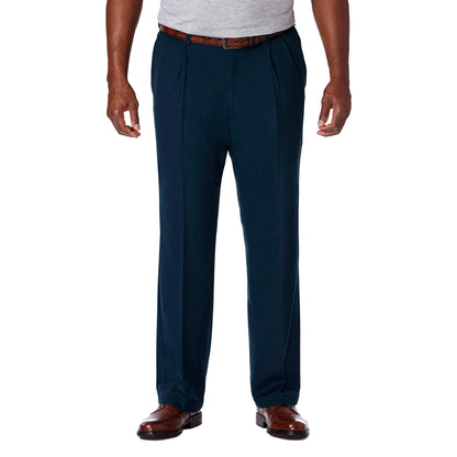 Classic Fit Pleat Front Expandable Waist Pants