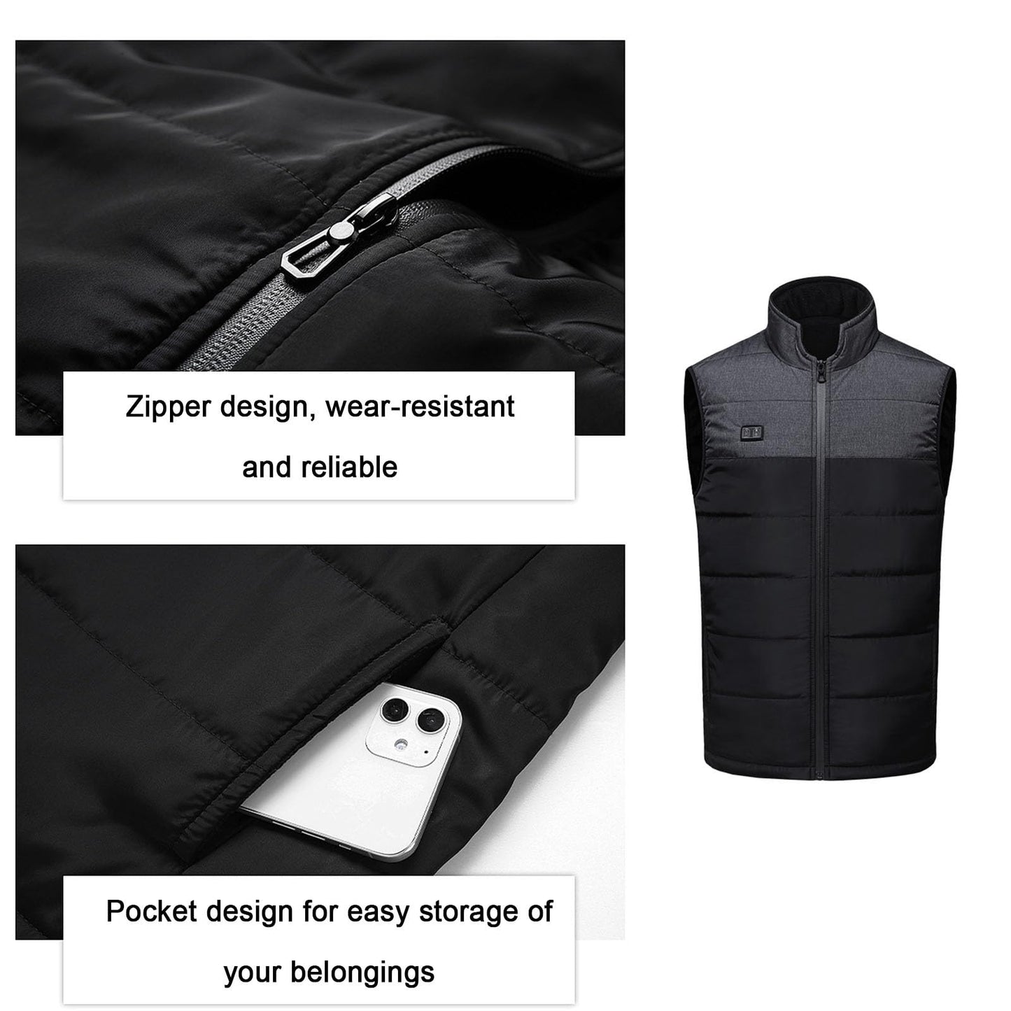 Heated Vest – Lightweight, USB Rechargeable