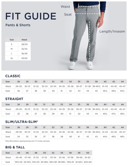 Classic Fit Pleat Front Expandable Waist Pants