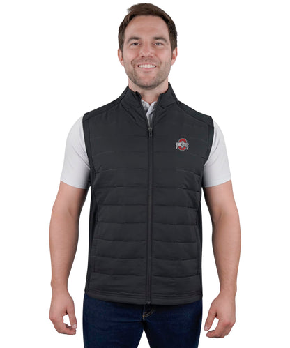 Ninja Quilted Vest – Woven Front, Stretch Back, Full-Zip