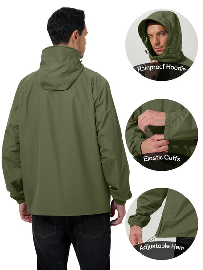 Lightweight Waterproof Windbreaker – Hooded Outdoor Jacket